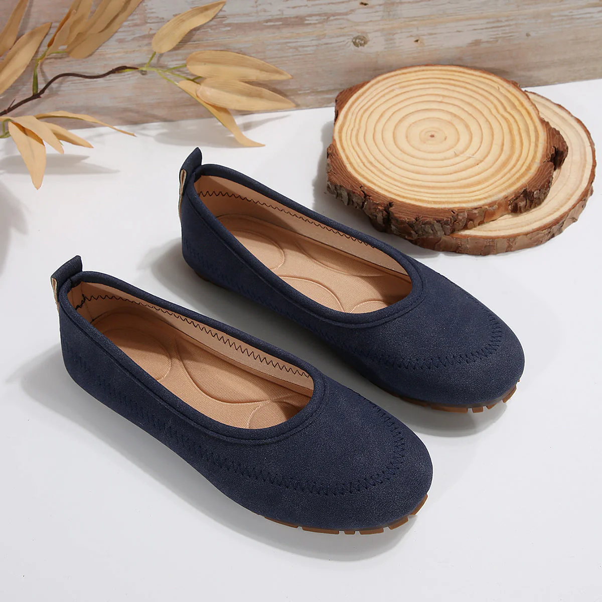 Women’s Low-Cut Round Toe Loafers – Slip-On Flat Casual Shoes - Image 6