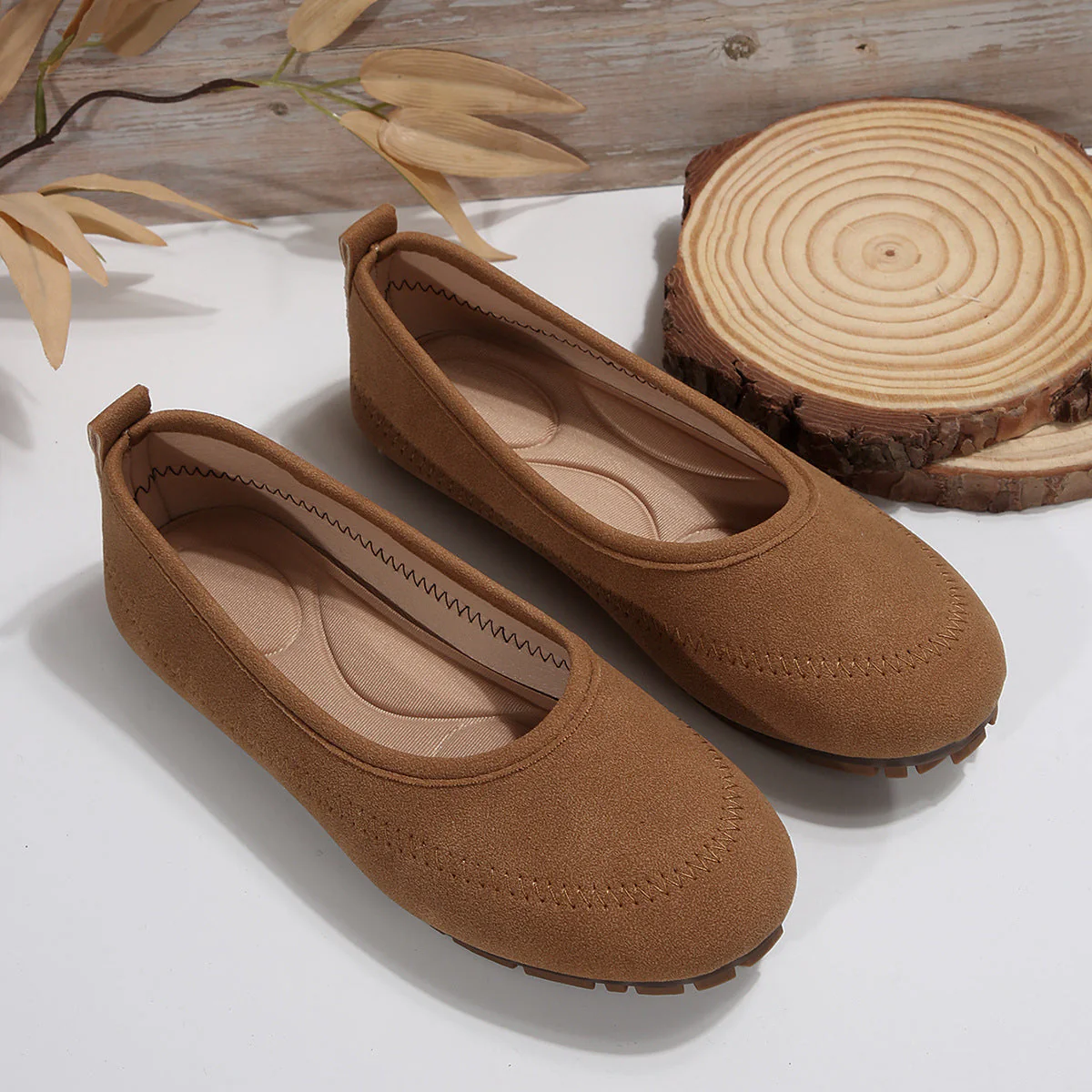 Women’s Low-Cut Round Toe Loafers – Slip-On Flat Casual Shoes - Image 7