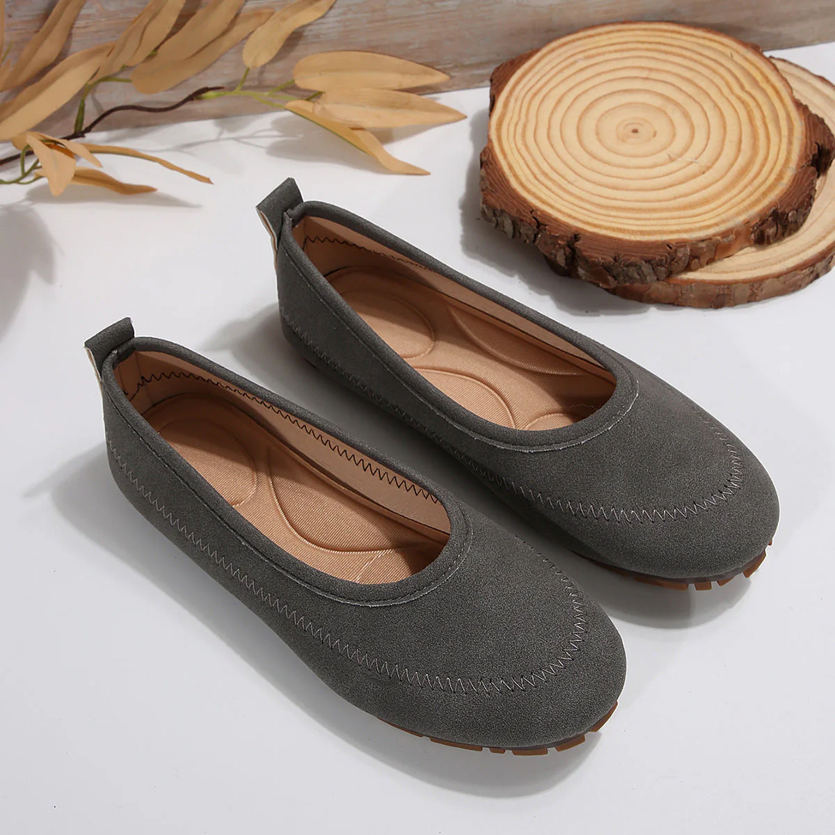Women’s Low-Cut Round Toe Loafers – Slip-On Flat Casual Shoes - Image 8