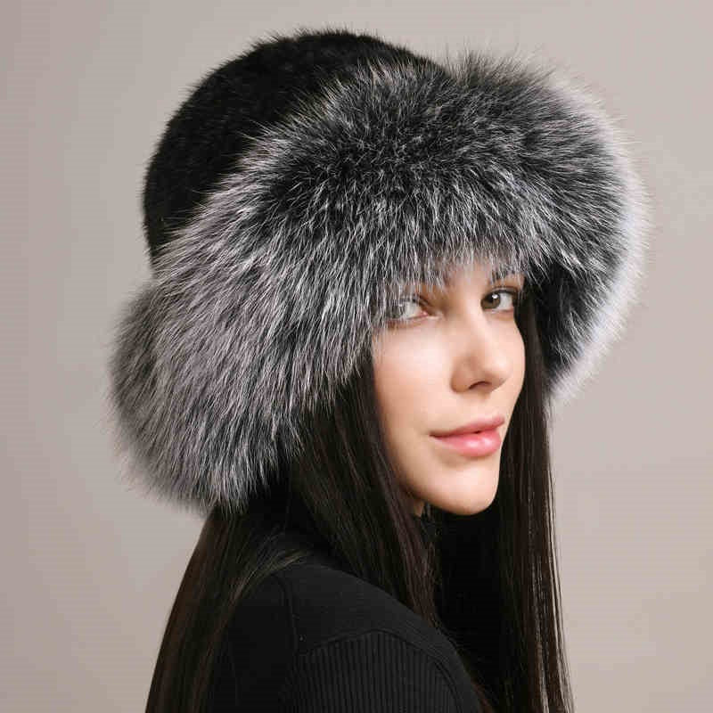 Women’s Mink Hair Winter Hat – Braided Fur Warm Elegant Beanie - Image 4