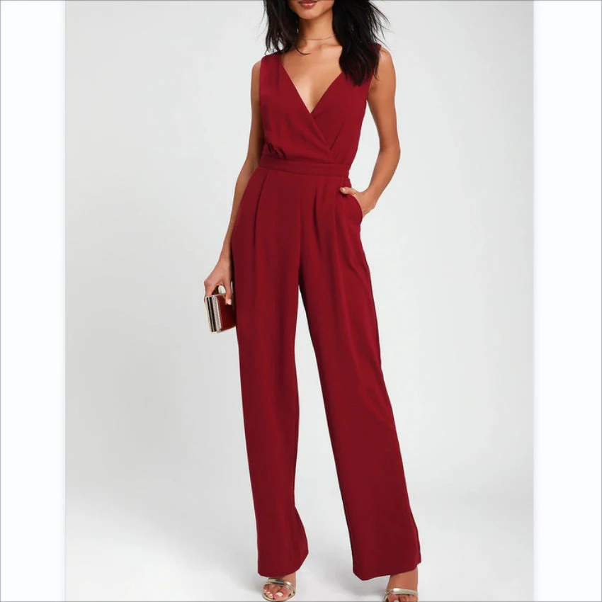 Women’s One-piece Trousers Lace Backless Deep V – High-Waisted Casual Outfit - Image 11