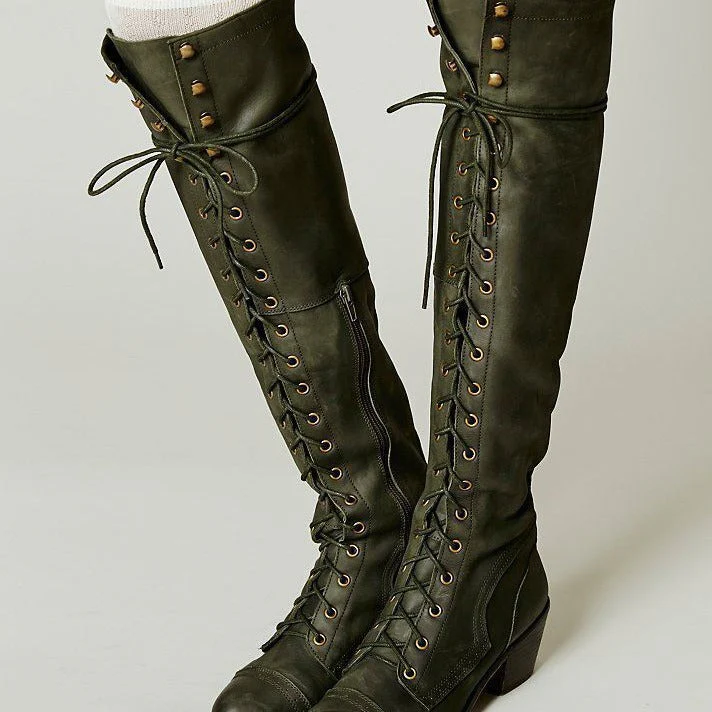 Women’s Over-the-Knee Boots – Round Toe Stylish Tall Winter Boots - Image 2