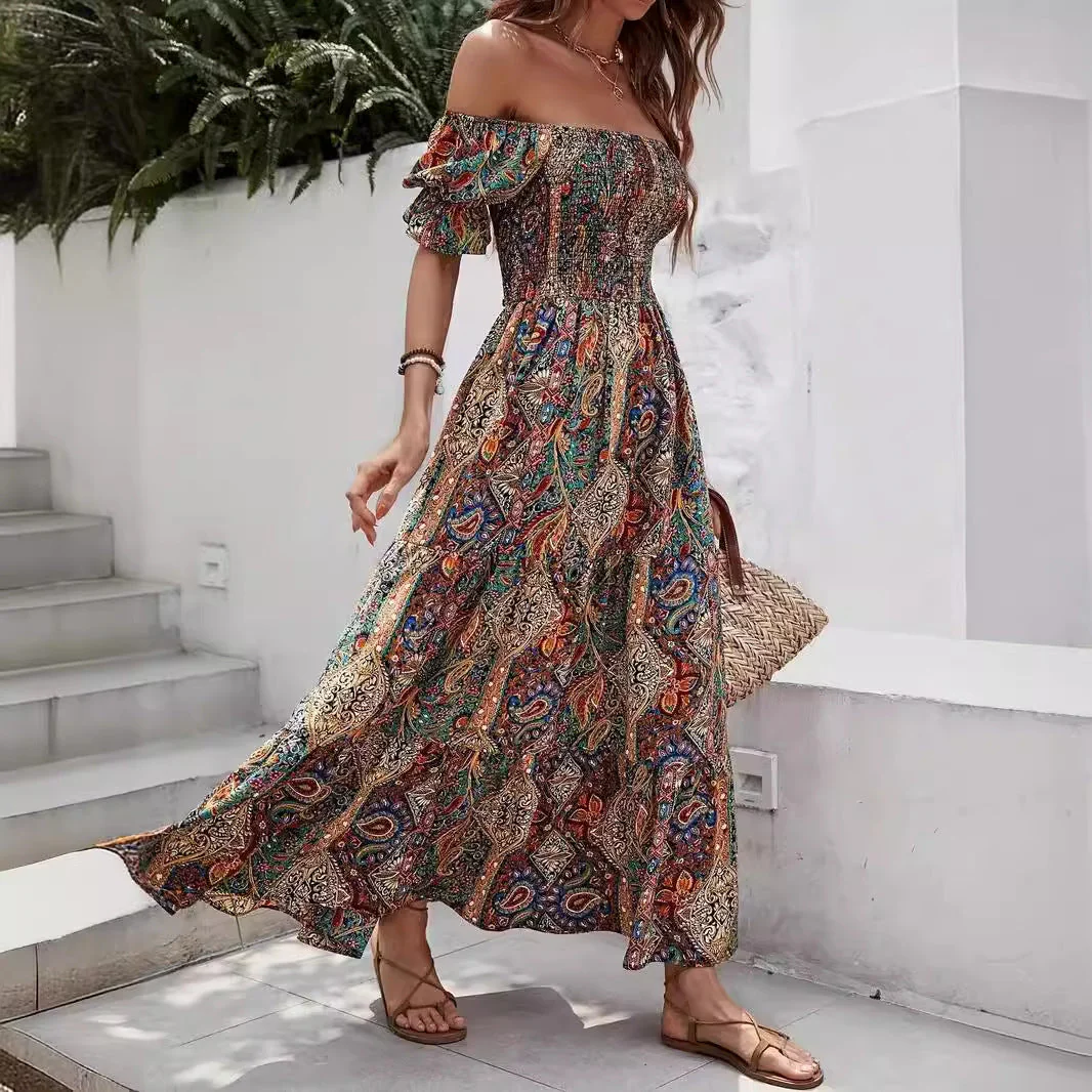 Women’s Paisley One‑Shoulder Maxi Dress - Image 12
