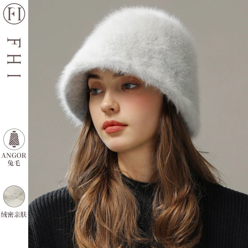 Women’s Real Rabbit Plush Hat – Big Head Circumference Warm Winter Hat - Image 8