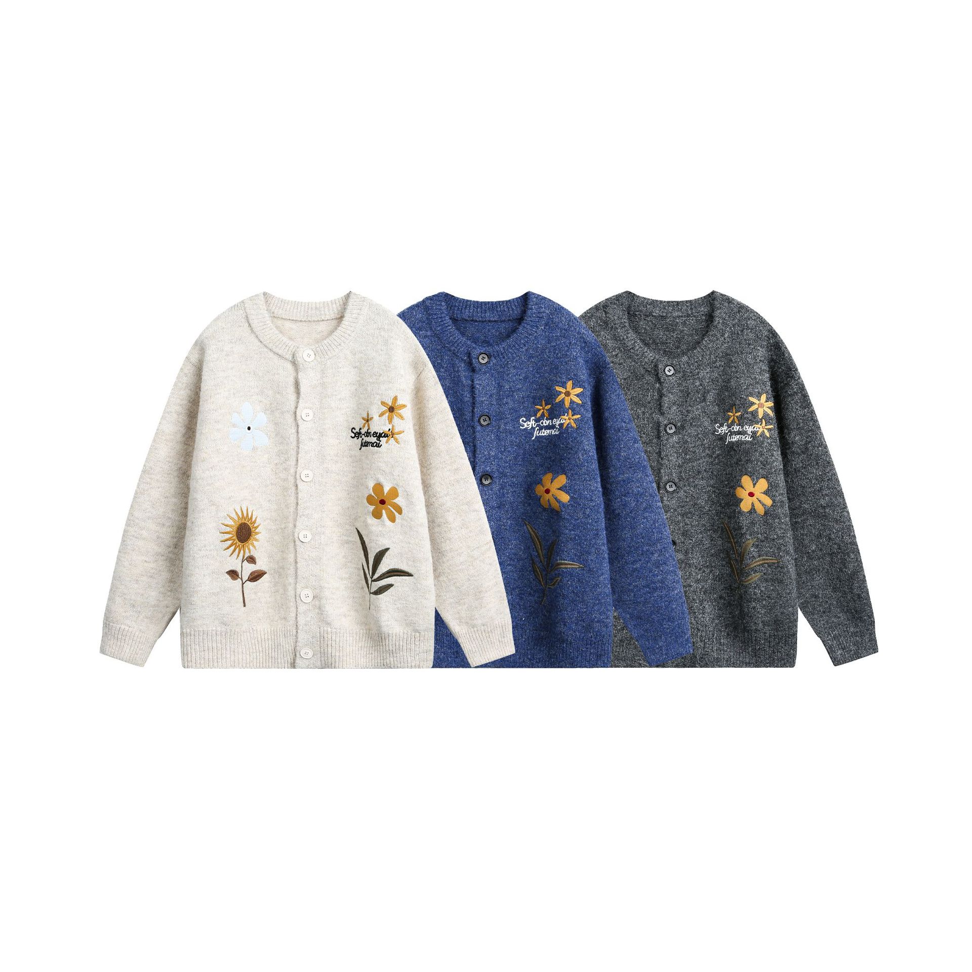 Women’s Retro Floral Embroidered Cardigan Sweater - Image 4