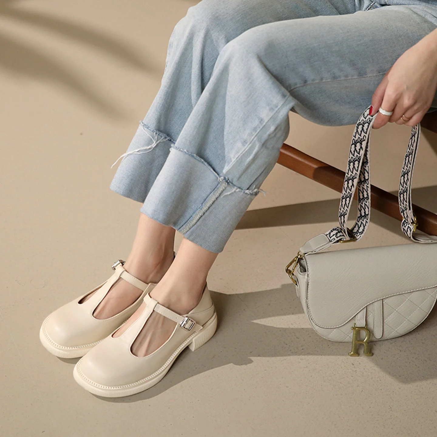 Women’s Shallow-Mouth Mary Jane Shoes - Image 2