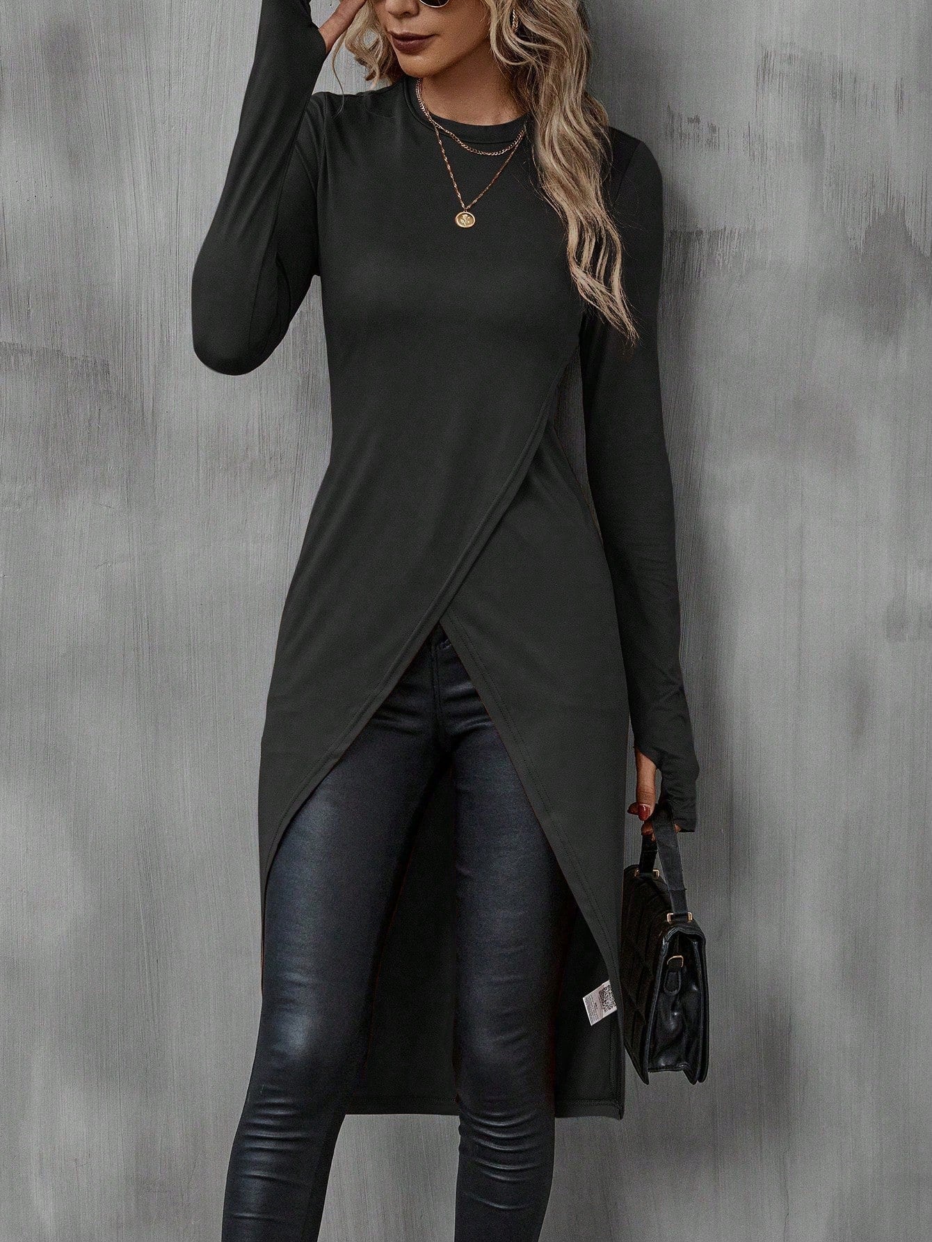 Women’s Slim Fit Long Sleeve Crew Neck Shirt - Image 5