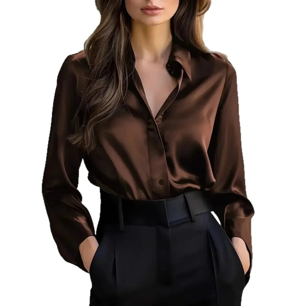 Women’s Spring-Autumn Lapel Button Shirt - Image 5
