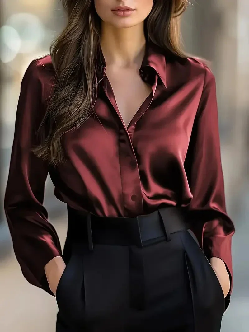 Women’s Spring-Autumn Lapel Button Shirt - Image 6