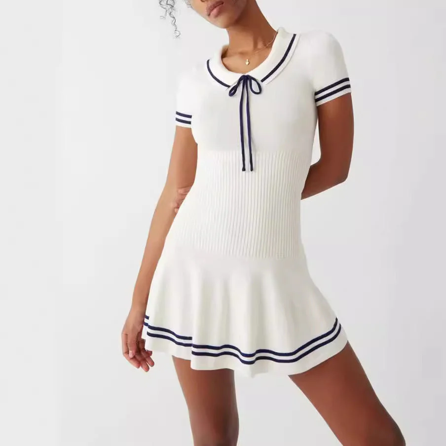 Women’s Striped Knit Midi Dress - Image 6