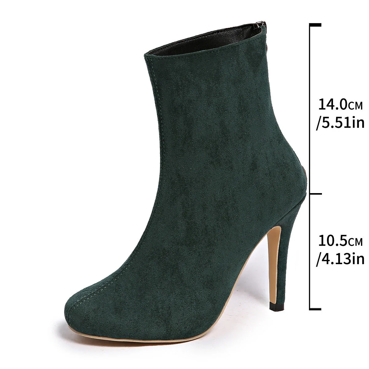 Women’s Suede High Heel Ankle Boots – Figure-Flattering Elegant Booties - Image 6