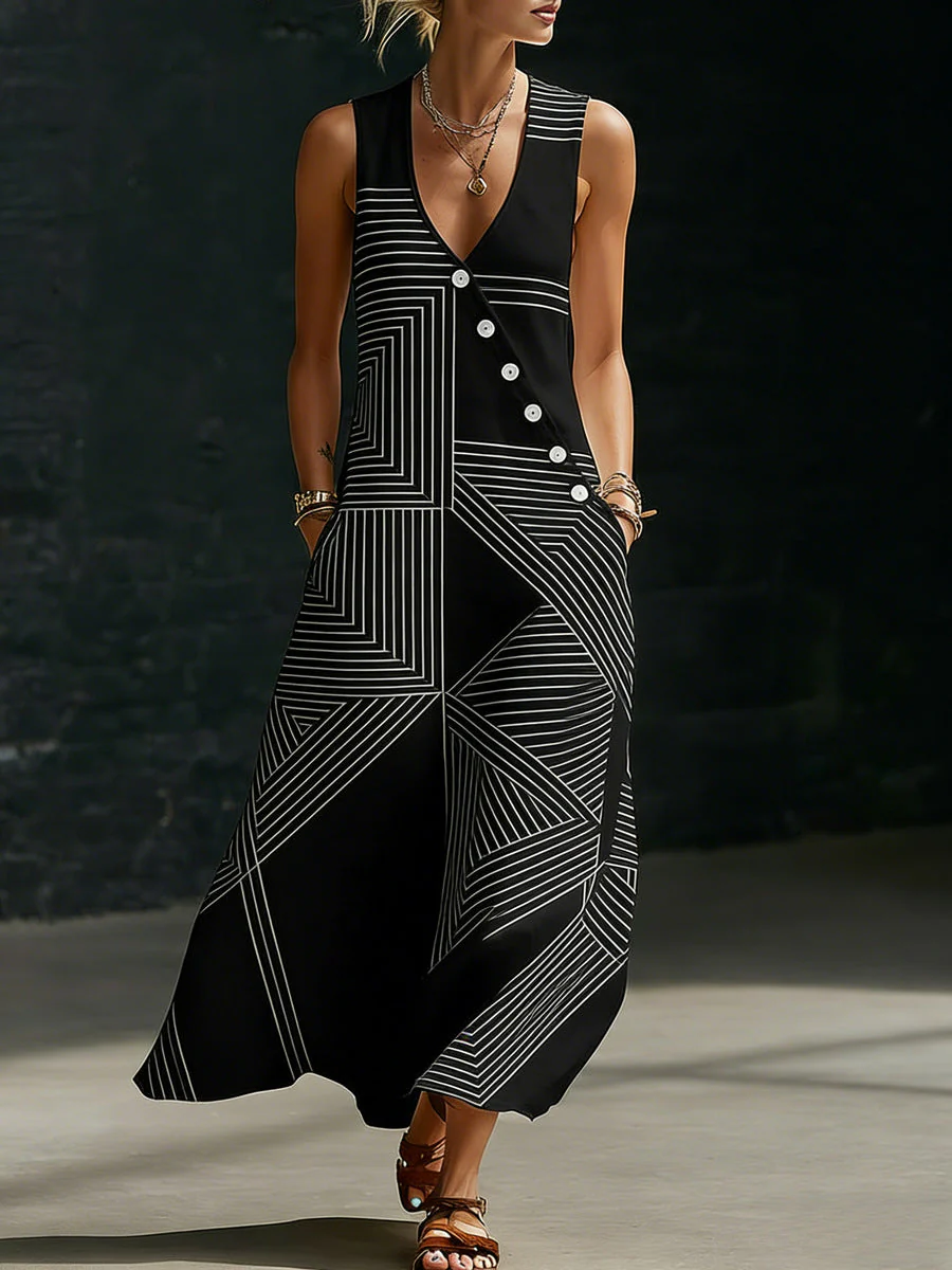 Women’s V-Neck Cross-Over Shirt and Wide-Leg Pants Set - Image 9
