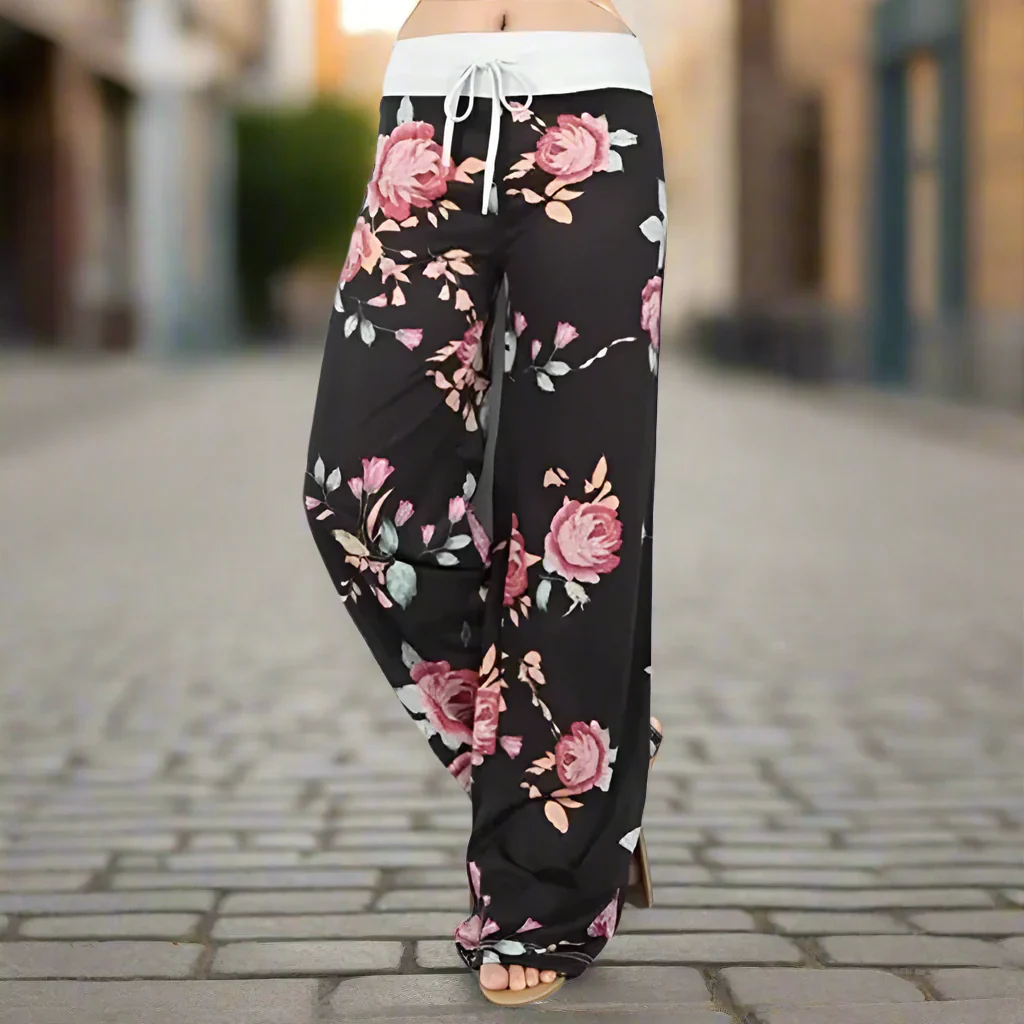 Women’s Wide Leg Yoga Pants – Casual Lounge Pajama Pants - Image 4