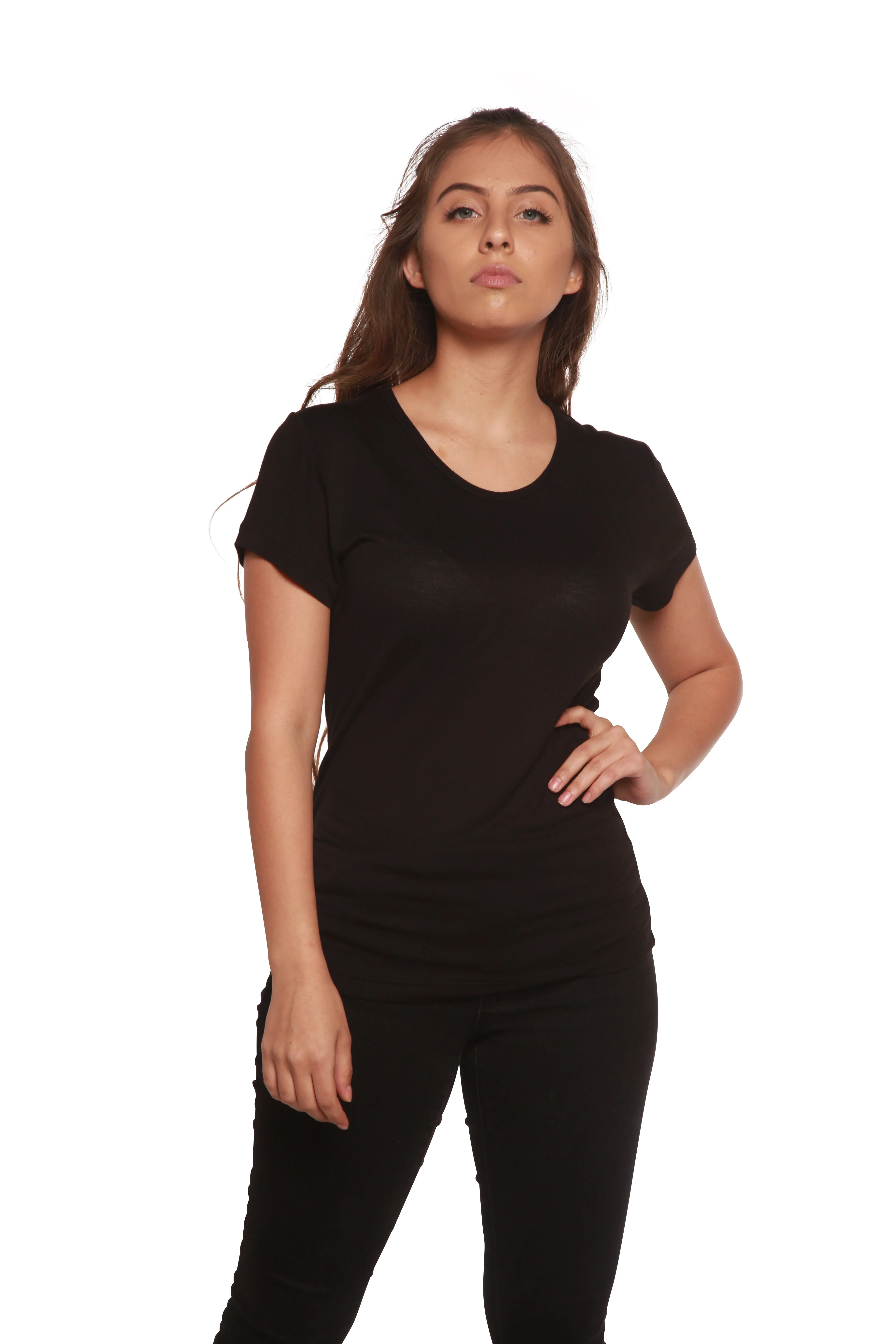 Women's 100% Bamboo Viscose Scoop Neck Short Sleeve T-Shirt - Image 5