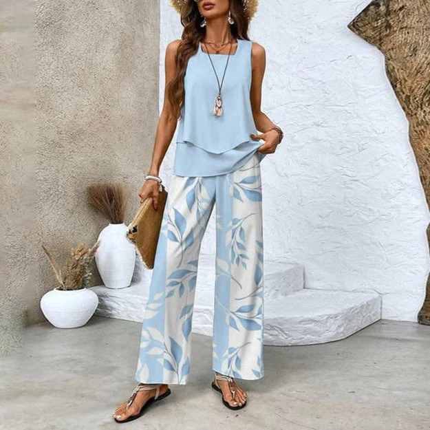 Women's 3D Print Two-Piece Vest & Pants Set – 12 Prints S–5XL - Image 13