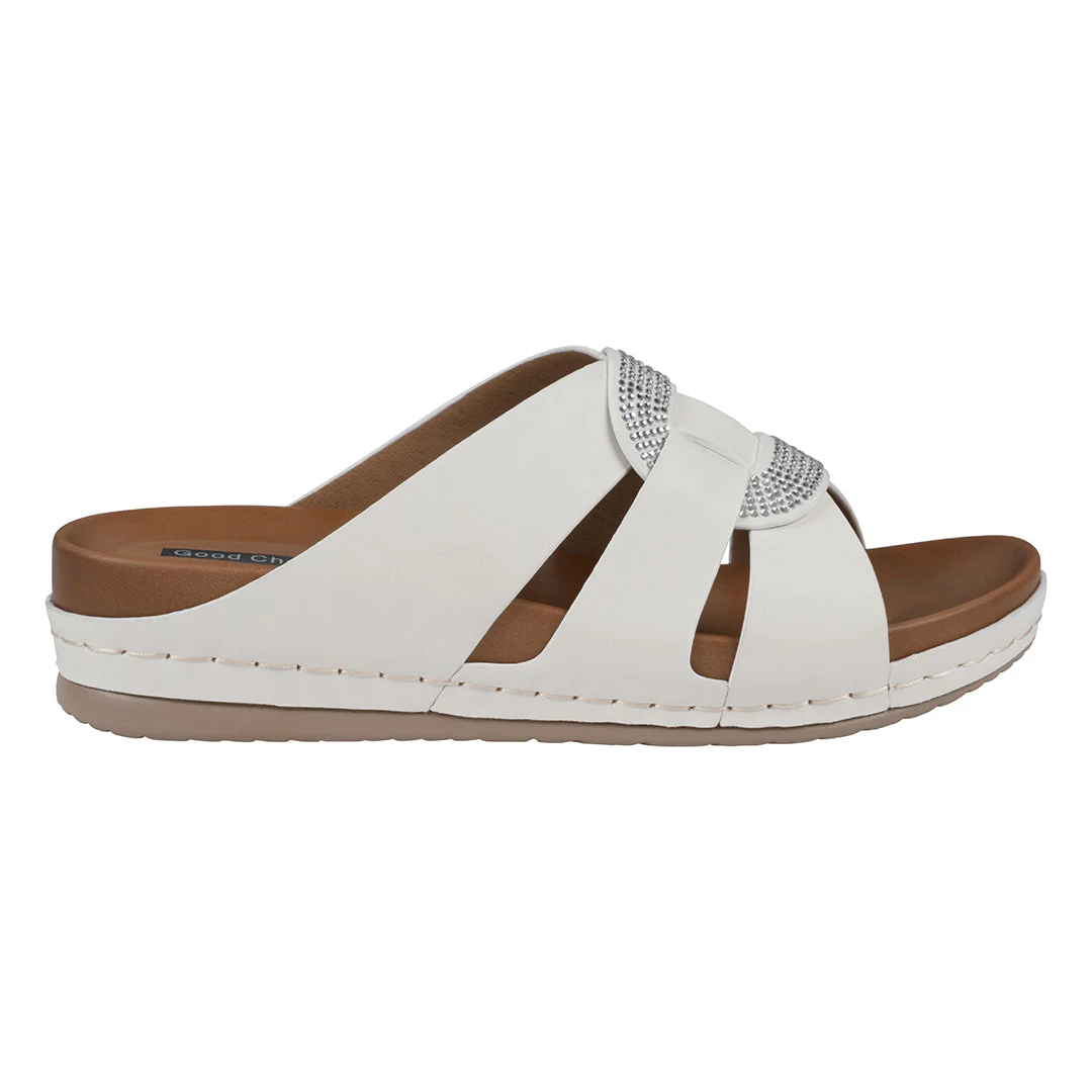 Women's Betsy White Embellished Comfort Sandals - Image 2