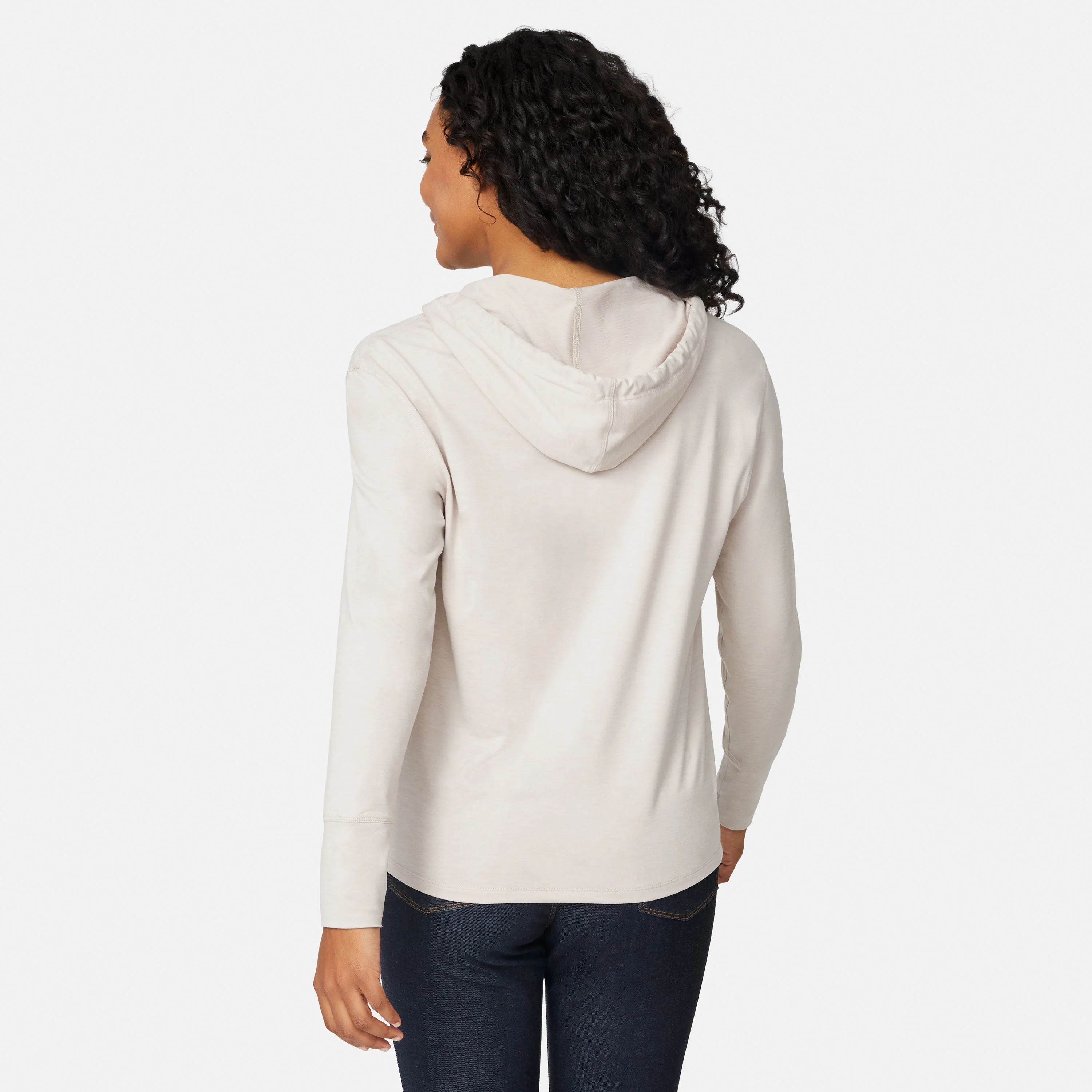 Women's Cloud Knit V-Neck Hoodie - Image 10