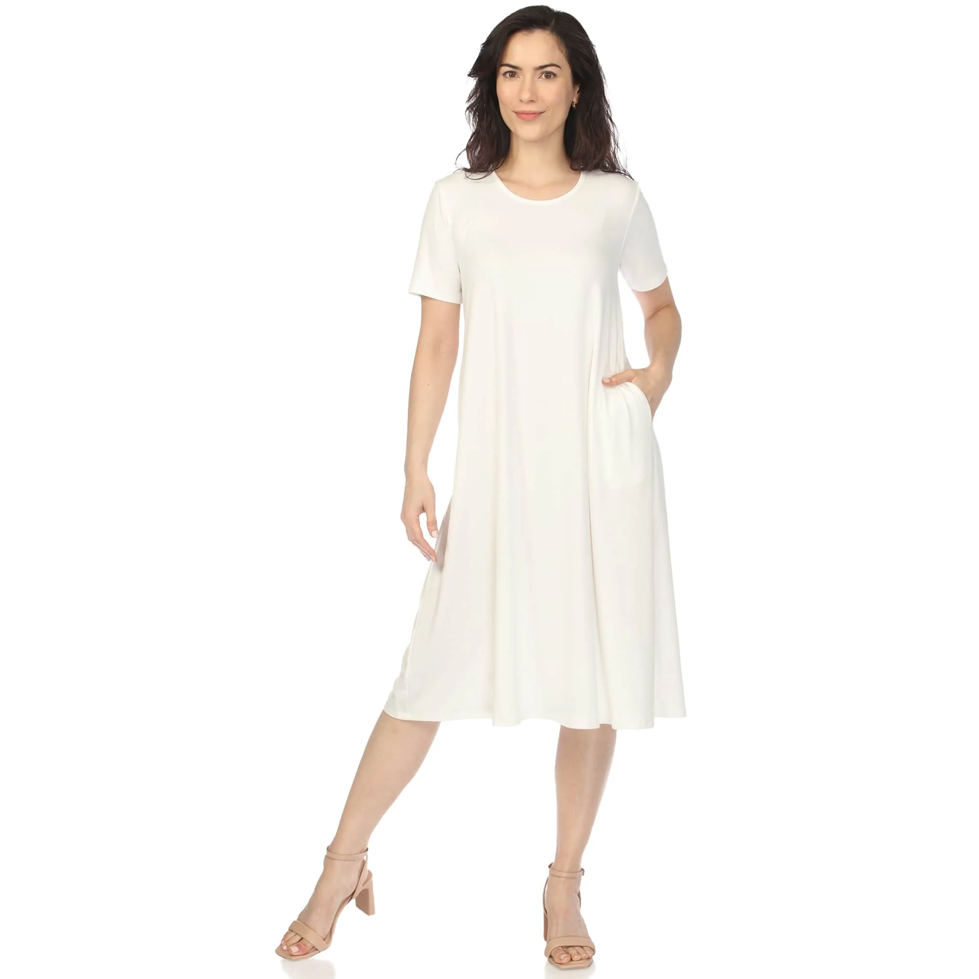 Women's Crew Neck T-Shirt Dress - Image 2
