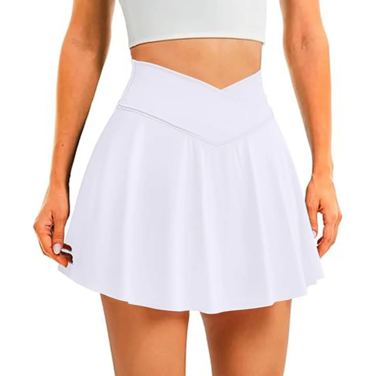 Women's Crossover High Waist Tennis Skirt - Image 11