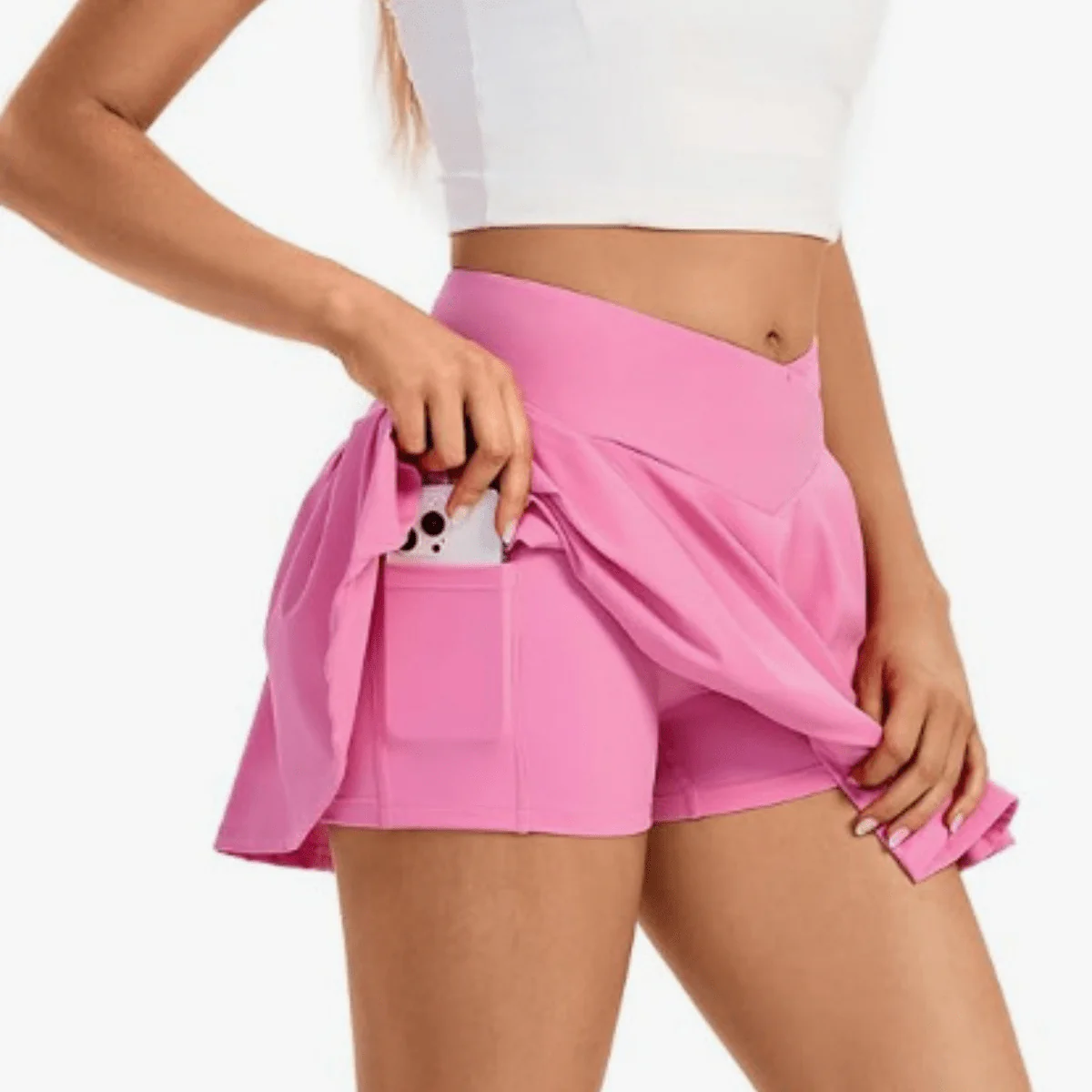 Women's Crossover High Waist Tennis Skirt - Image 2