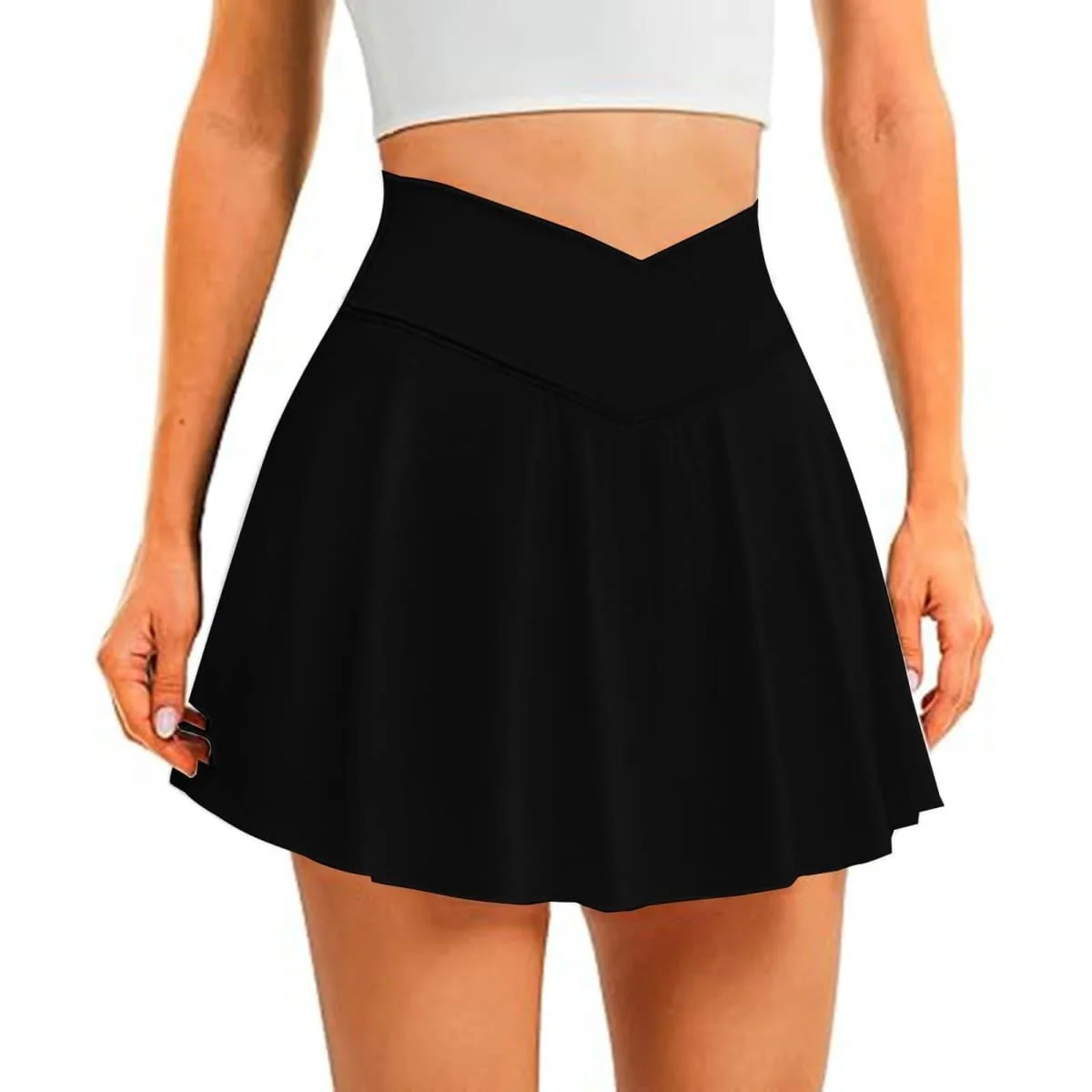 Women's Crossover High Waist Tennis Skirt - Image 5