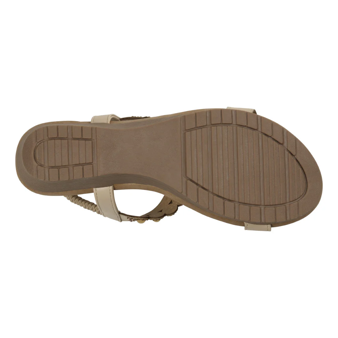 Women's Fiah Natural Woven Wedge Sandals - Image 5