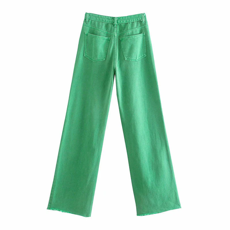 Women's High-waist All-match Straight-leg Mopping Jeans - Image 3