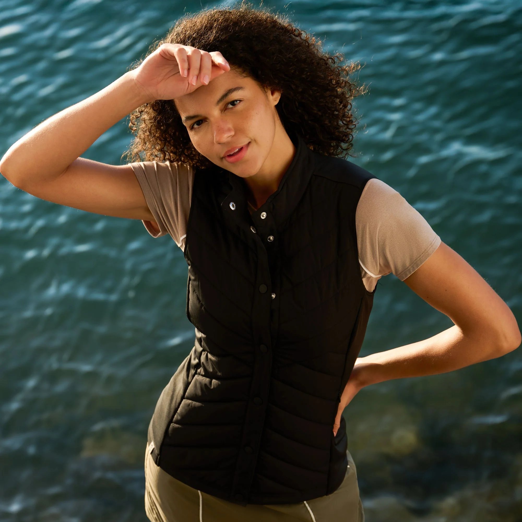 Women's Hybrid Button Front Vest - Image 5
