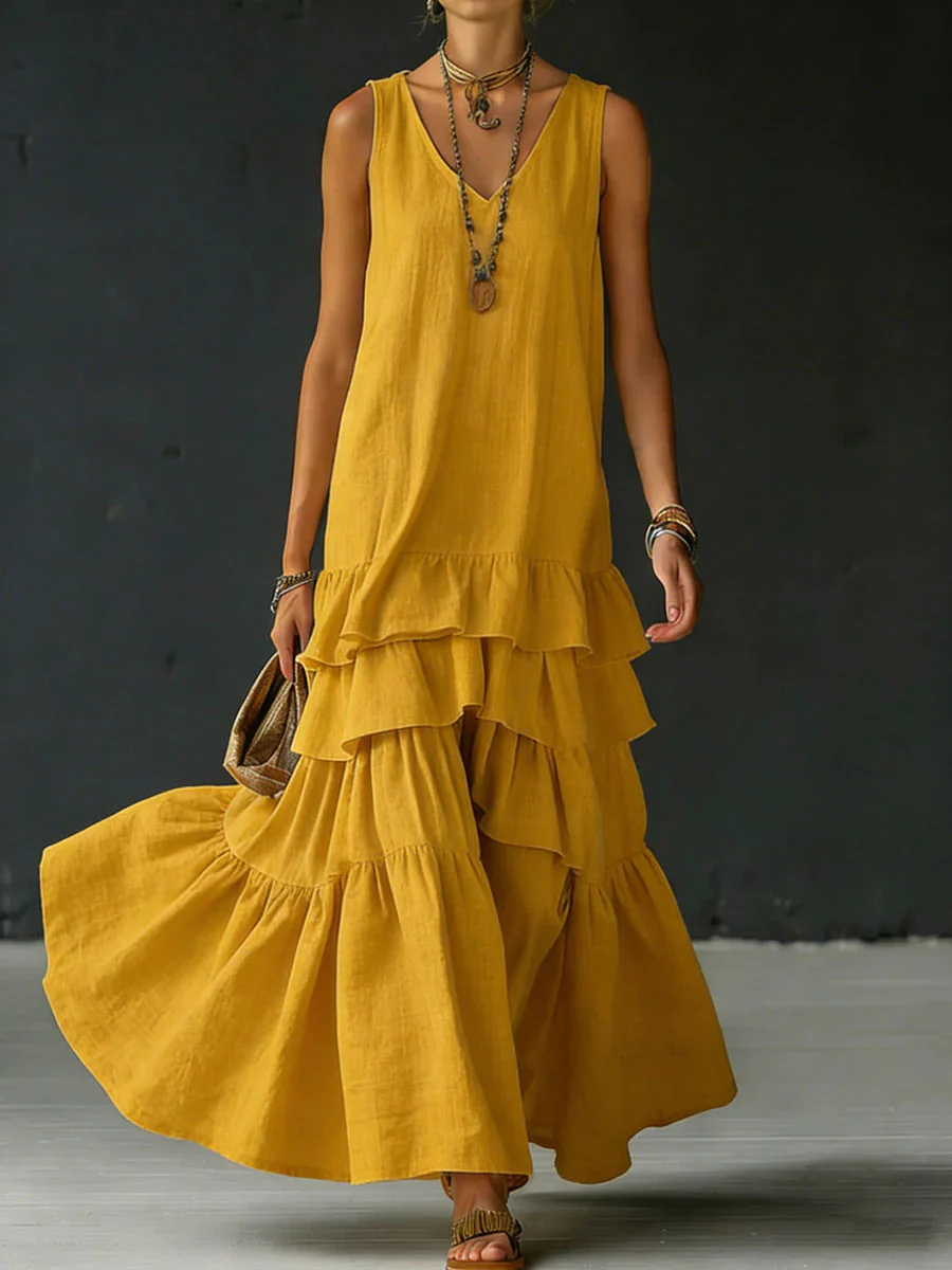 Women's Ice Silk Sleeveless Loose Maxi Dress – 6 Colors S–5XL - Image 8