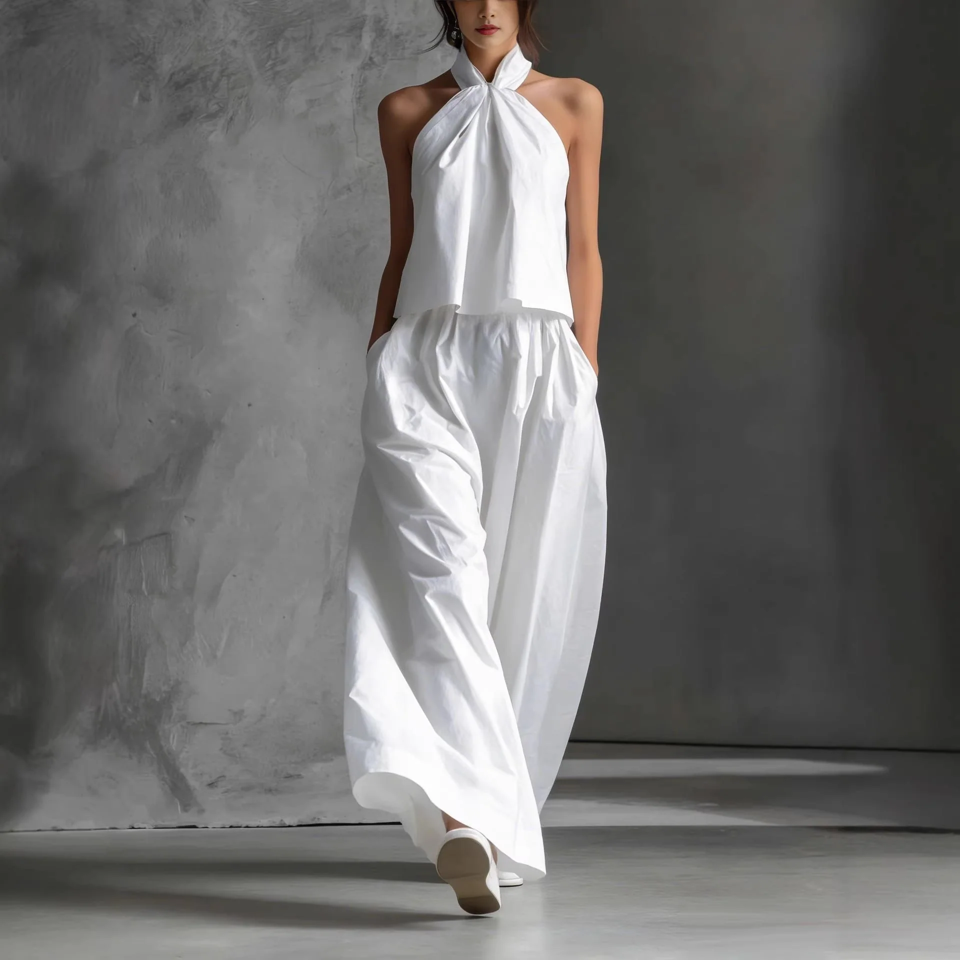 Women's Loose Sleeveless Top & High-Waist Wide-Leg Pants Set – 4 Colors S–XXL - Image 2