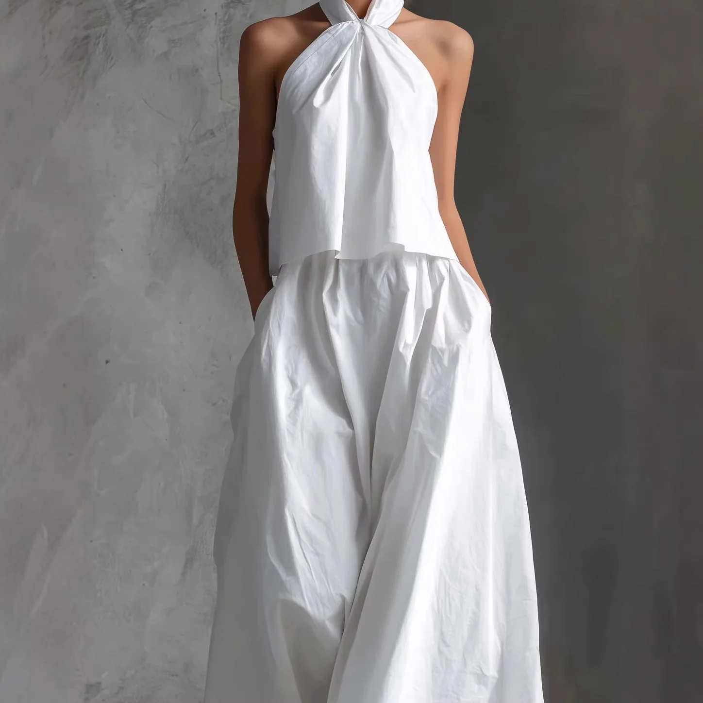 Women's Loose Sleeveless Top & High-Waist Wide-Leg Pants Set – 4 Colors S–XXL - Image 3