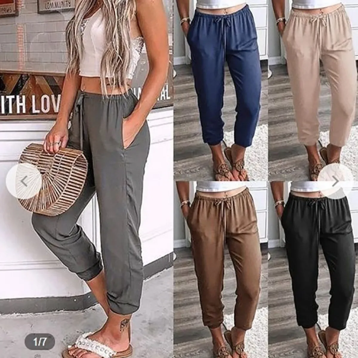 Women's Low Waist Casual Jogger Pants - Image 13