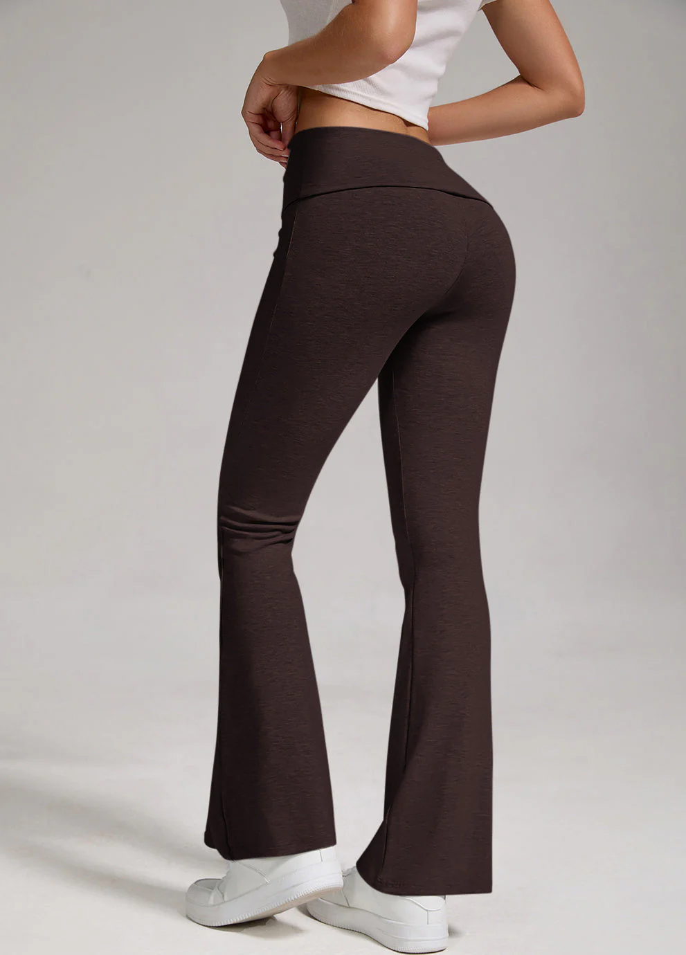 🔥 Women's Low-Waisted Folded Waist Flared Pants - Low-Rise Wide-Leg Trousers - Image 11