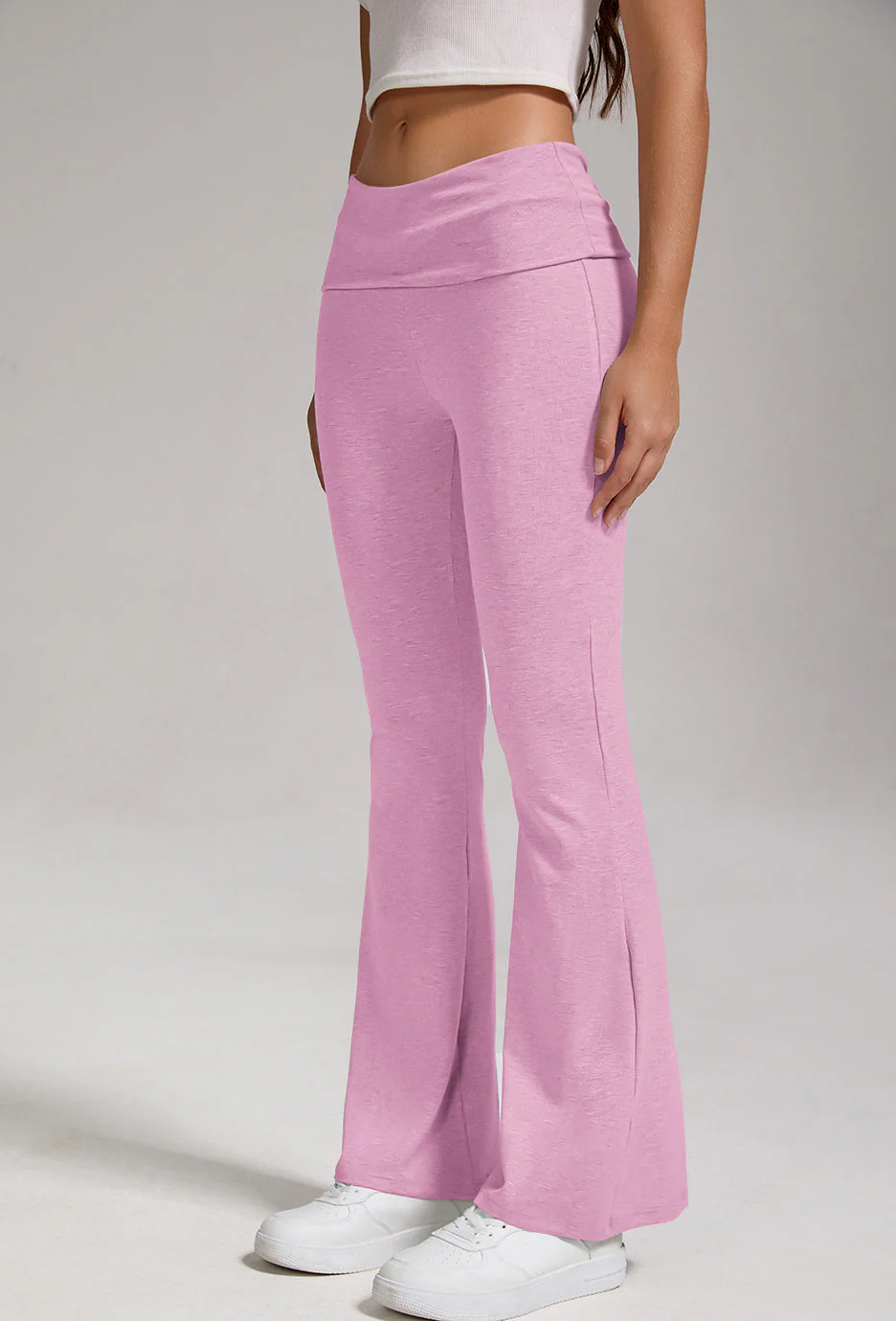 🔥 Women's Low-Waisted Folded Waist Flared Pants - Low-Rise Wide-Leg Trousers - Image 6