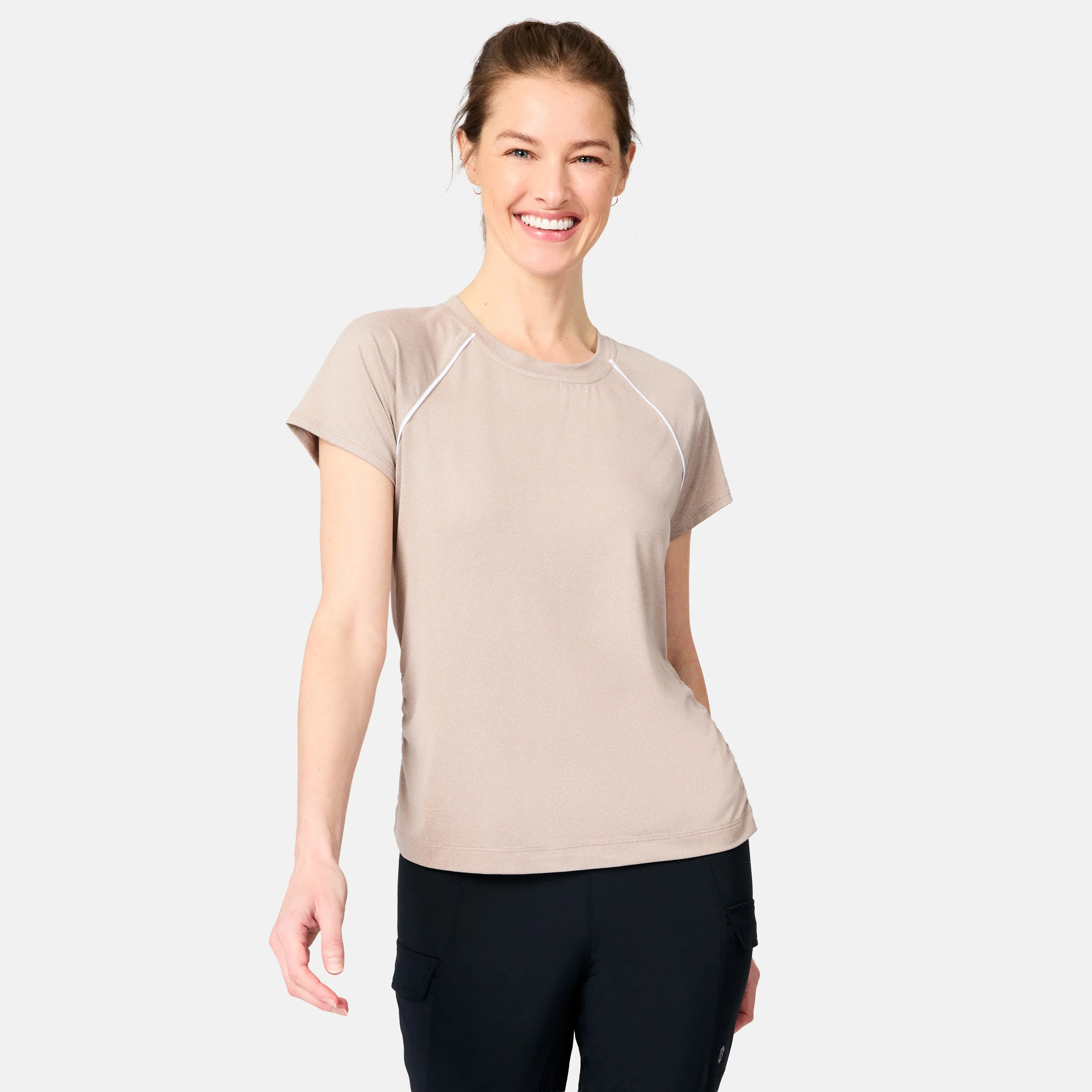 Women's Microtech® Chill B Cool Shirred Crew Top - Image 2