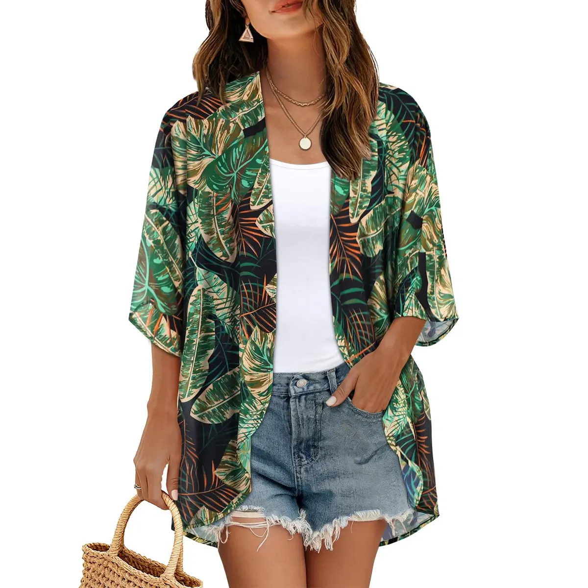 Women's Printed Chiffon Cardigan - Image 26