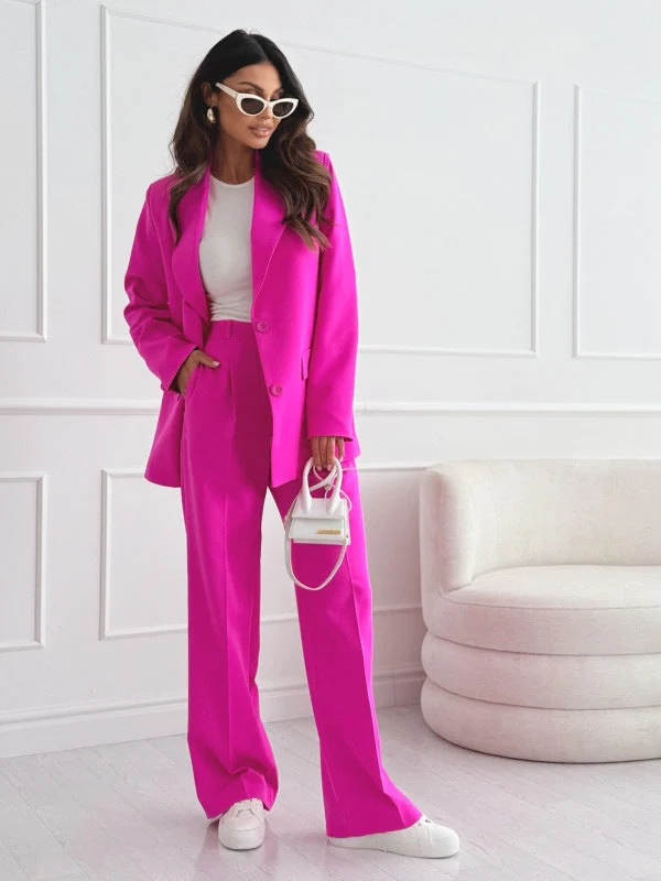 Women's Professional Blazer & Trousers Suit Set – Long Sleeve, Full Length - Image 10