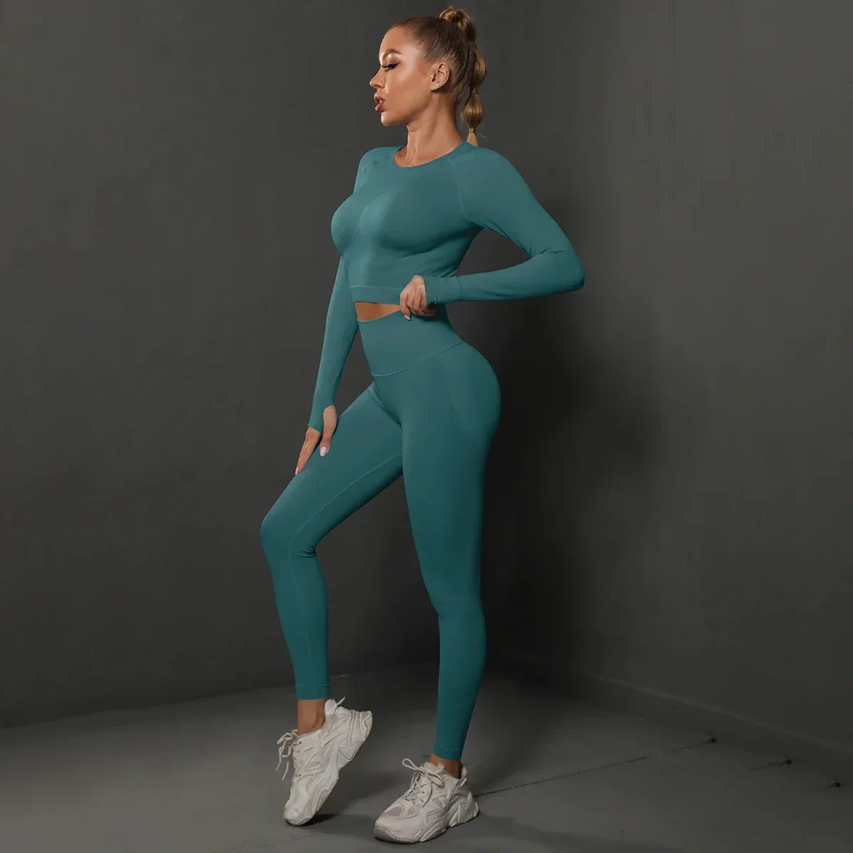 Women's Seamless Long Sleeve Yoga Top - Image 6