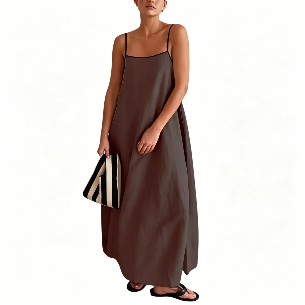 Women's Sleeveless Spaghetti Strap A-Line Dress - Image 4