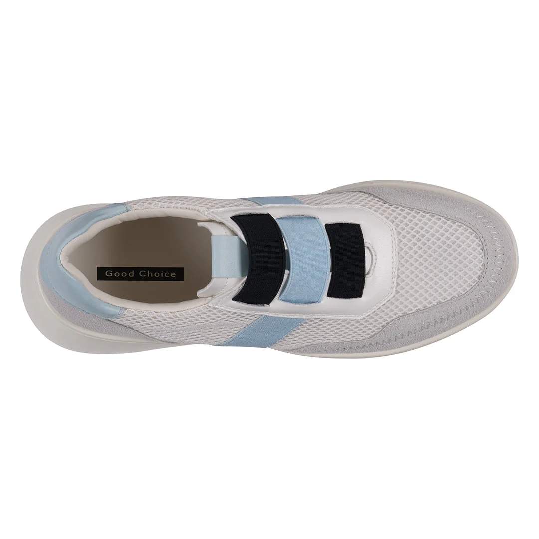 Women's Stefani White Wedge Sneakers - Image 3
