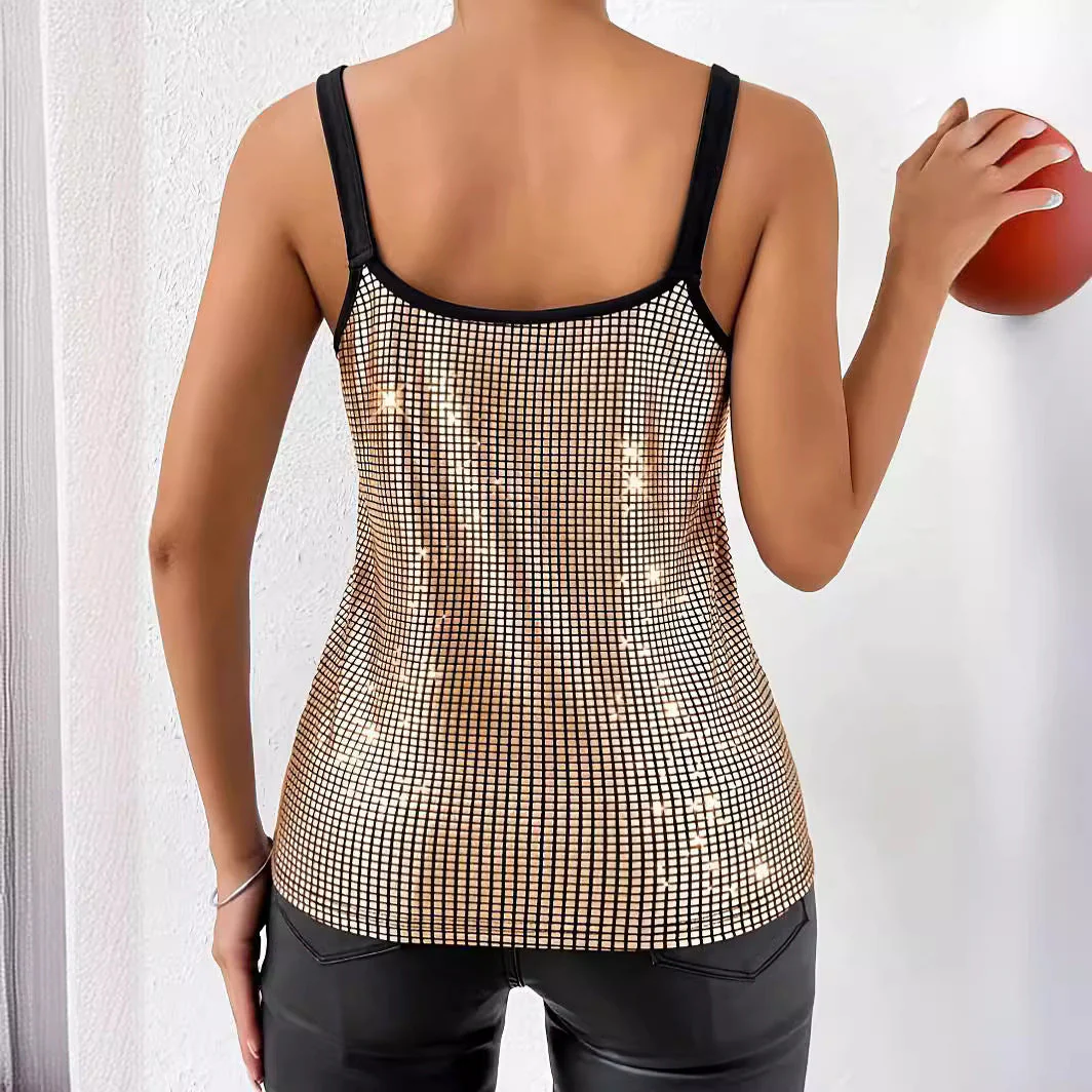 ✨ Women's Summer Sequined Suspender Chain Vest Top - Image 4