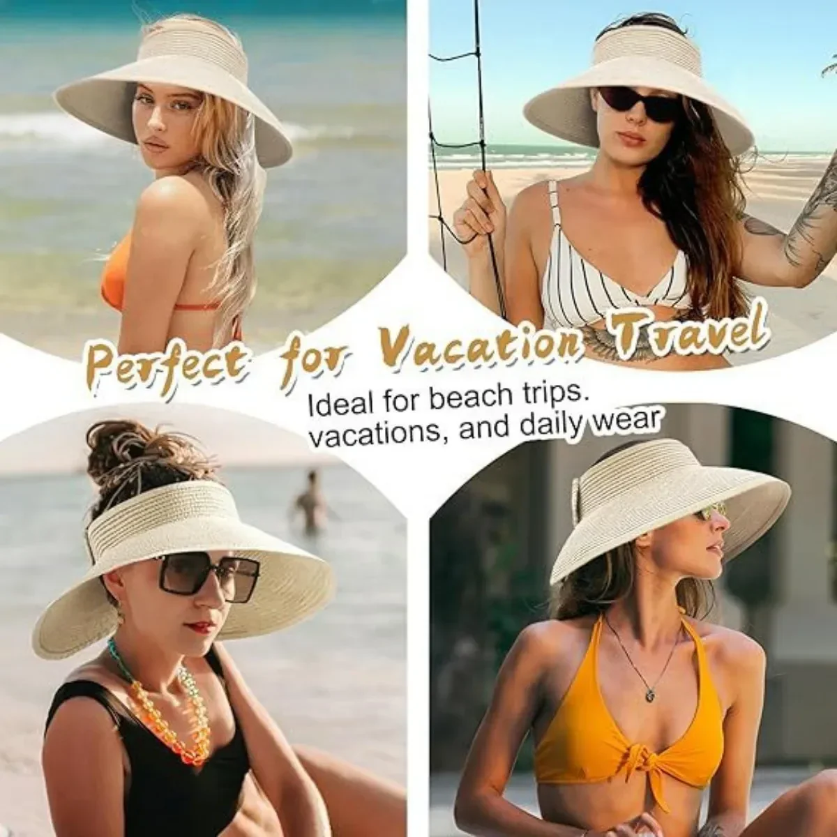Women's UV Protection Beach Visor - Image 11