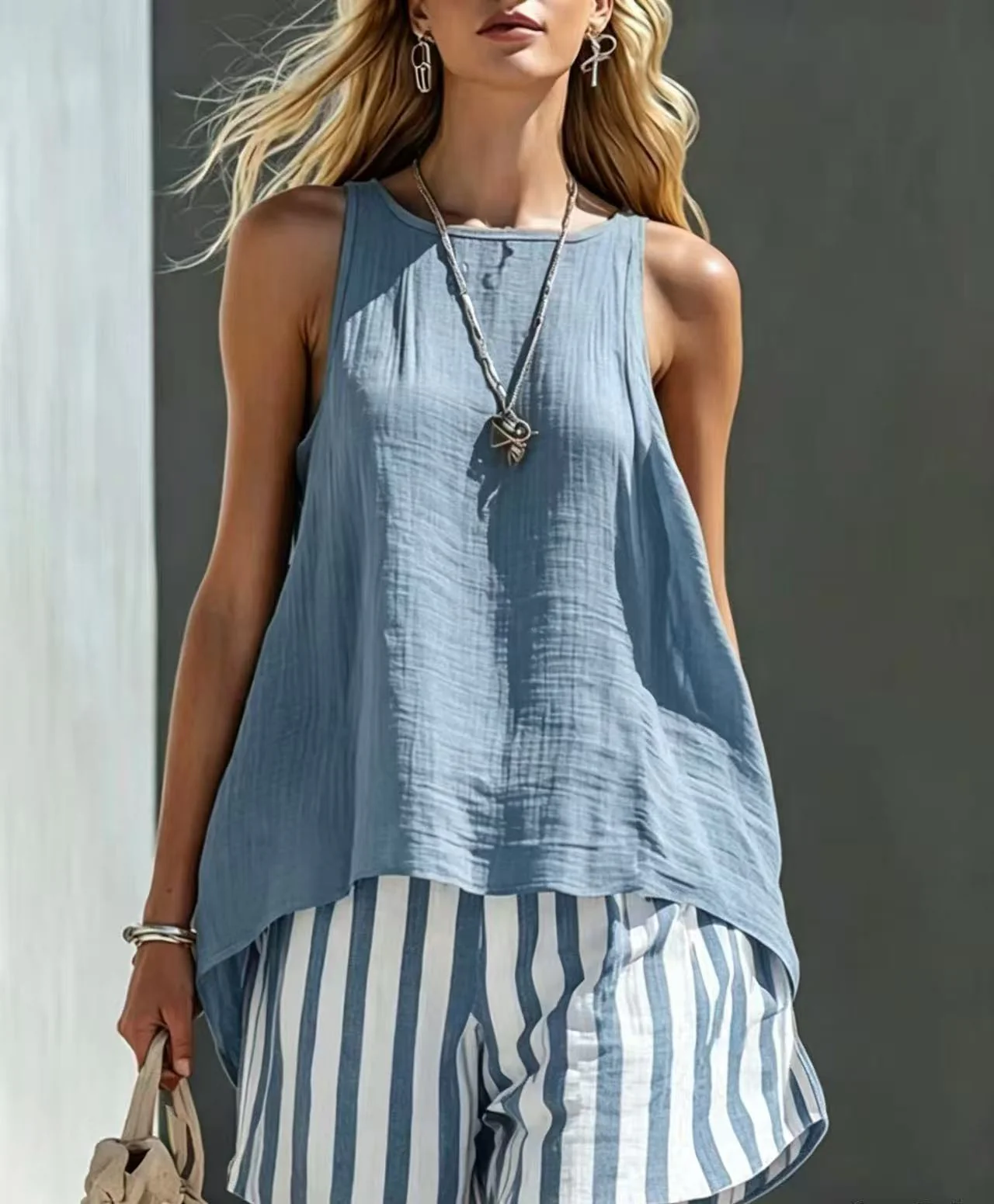Women's V-Neck Long-Sleeve Loose-Fit Button-Up Shirt - Image 9