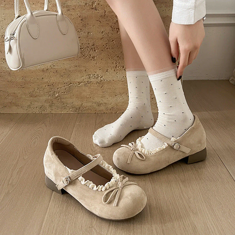 Women's Vintage Chunky Heel Peep-Toe Pumps – Faux Fur Fashion Heels - Image 5