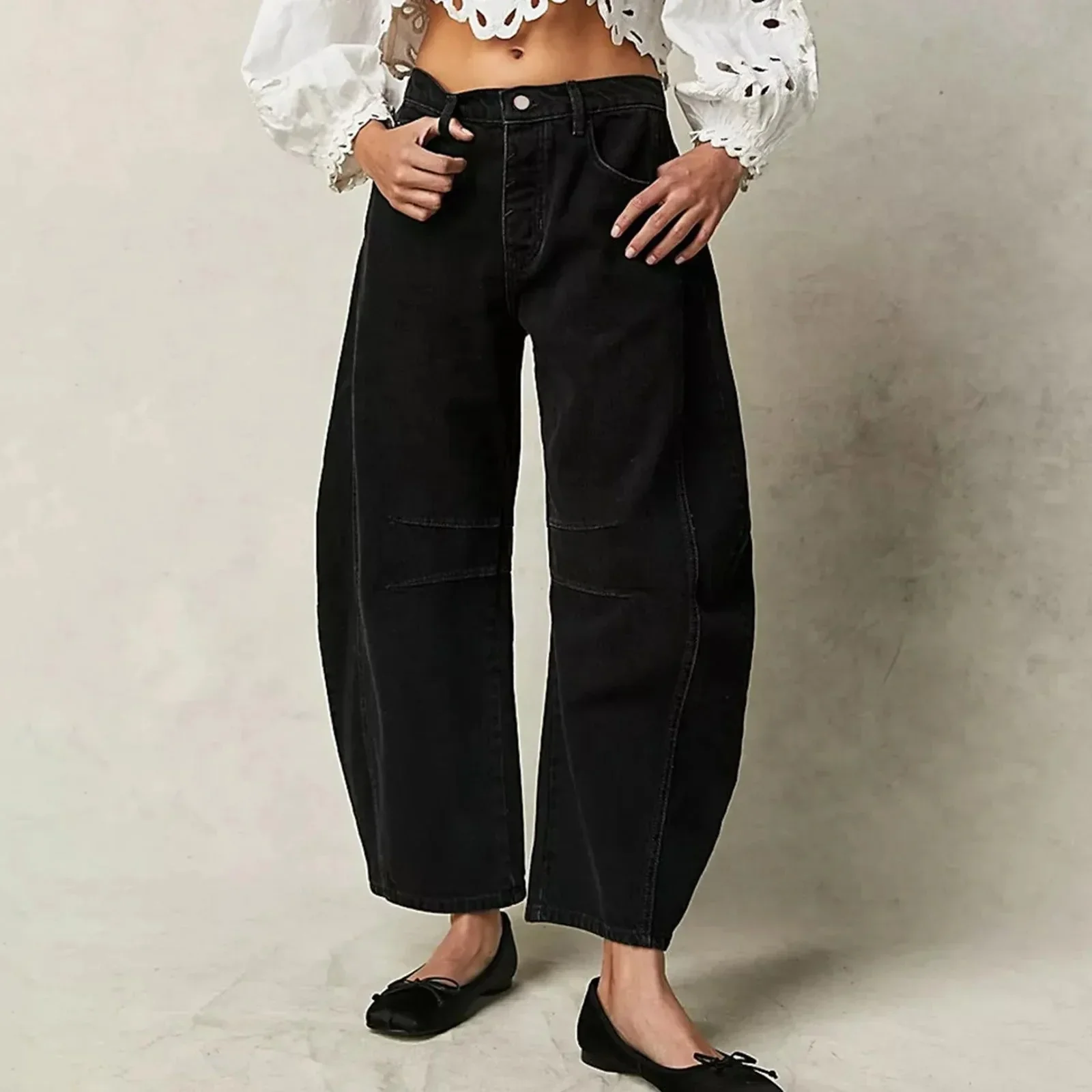 👖 Women's Y2K Baggy Mid-Waist Wide-Leg Jeans – 90s Streetwear Vibe - Image 7