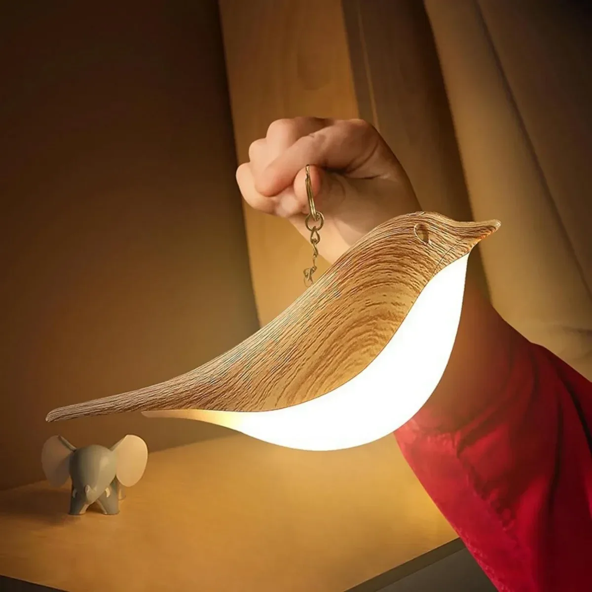 Wood Grain Bird Aroma Diffuser Lamp - Image 8