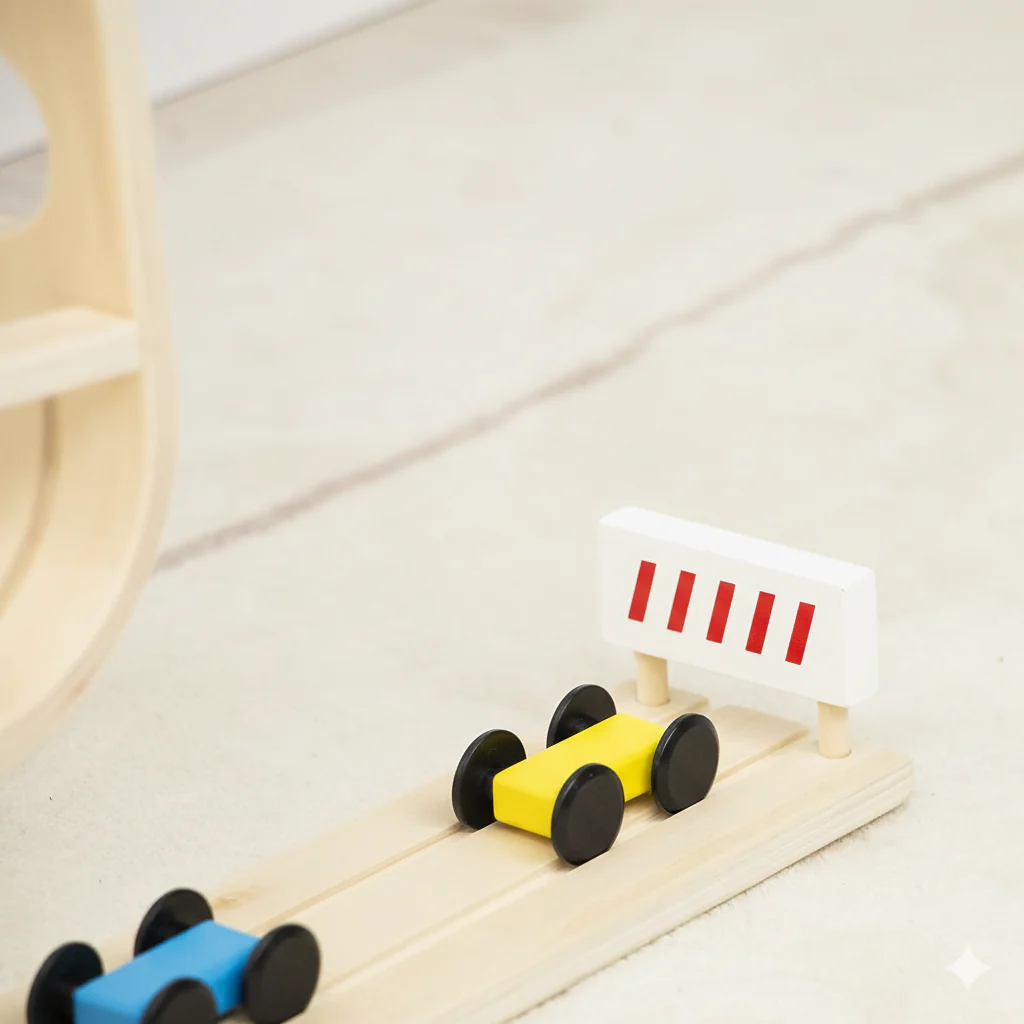 Wooden Car Ramp Racer | Montessori Rolling Track Toy for Toddlers - Image 5