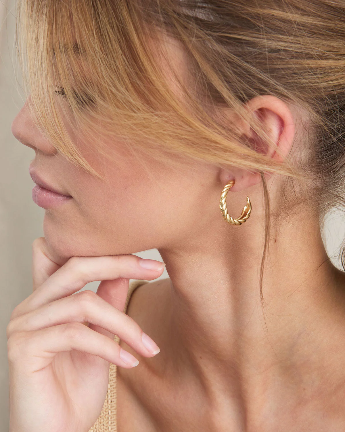 Woven Braided Hoop Earrings - Image 8