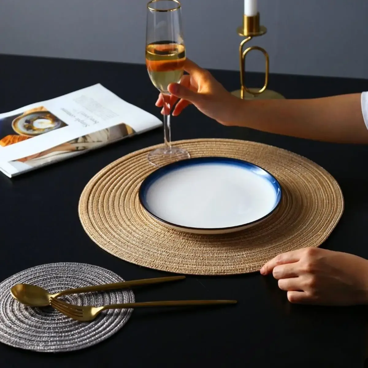 Woven Round Placemats - Image 4