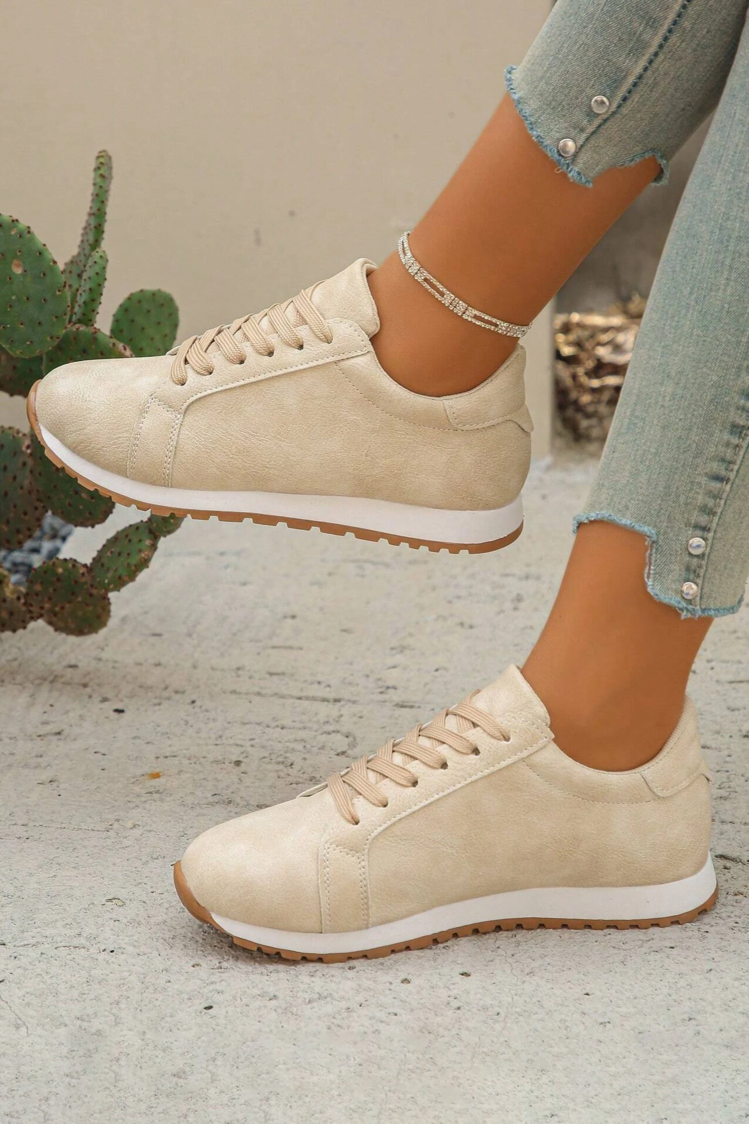 Threaded Pear Wren Suede Lace Up Sneakers - Image 5